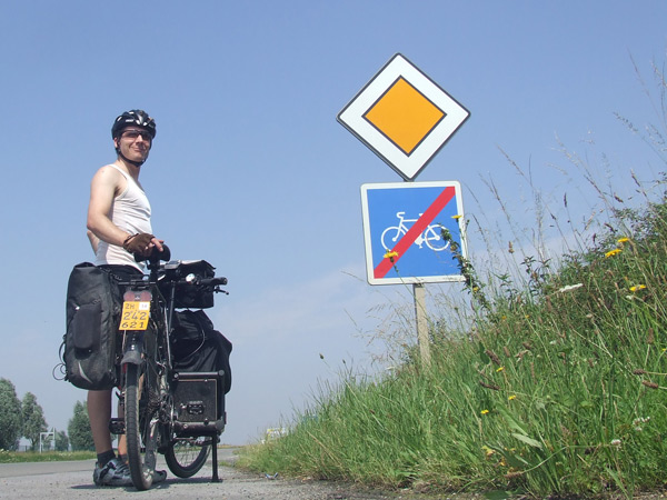 Veloweg Ende auf der Tour de Load